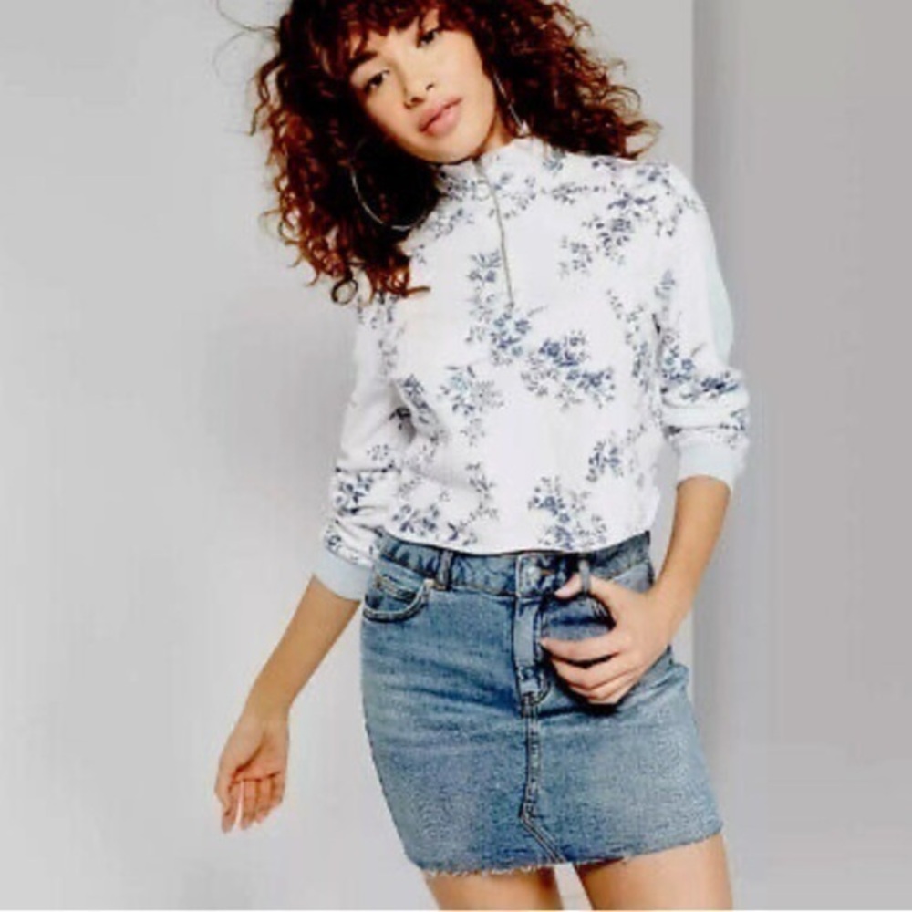 Wild Fable Blue Denim Mini Skirt